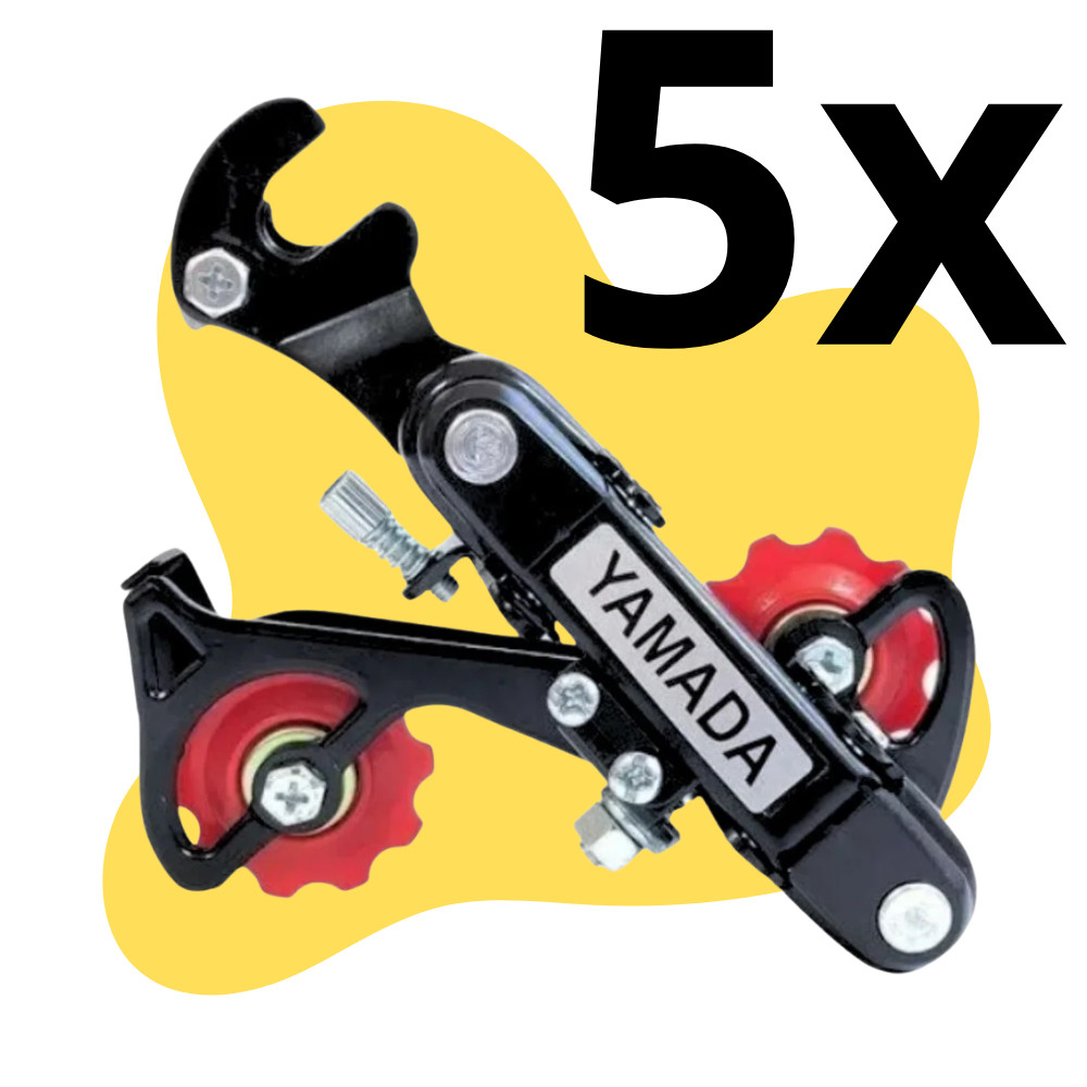 Kit c/5 Câmbios Traseiros Bike Yamada H40 com Gancheira 6/7V