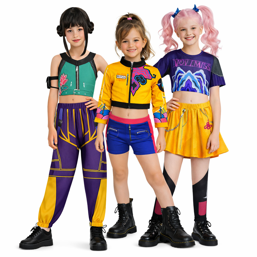 Fantasia Guerreiras Kpop Infantil Menina 3 Modelos Cosplay Festa POP em Oferta na Shopee