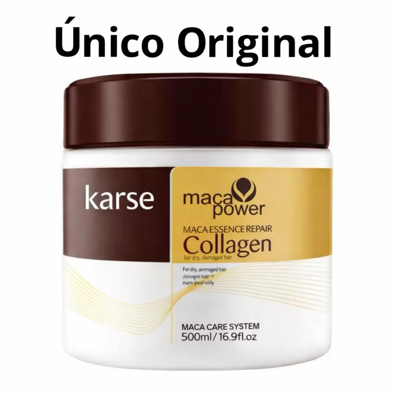 Máscara Capilar Karse Maca Power Collagen 500ml Hidratação Brilho e Maciez