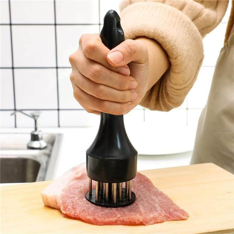 Utensílio para Amaciar Carne, 21 Lâminas de Aço Inoxidável, Utensílio de Cozinha Compacto