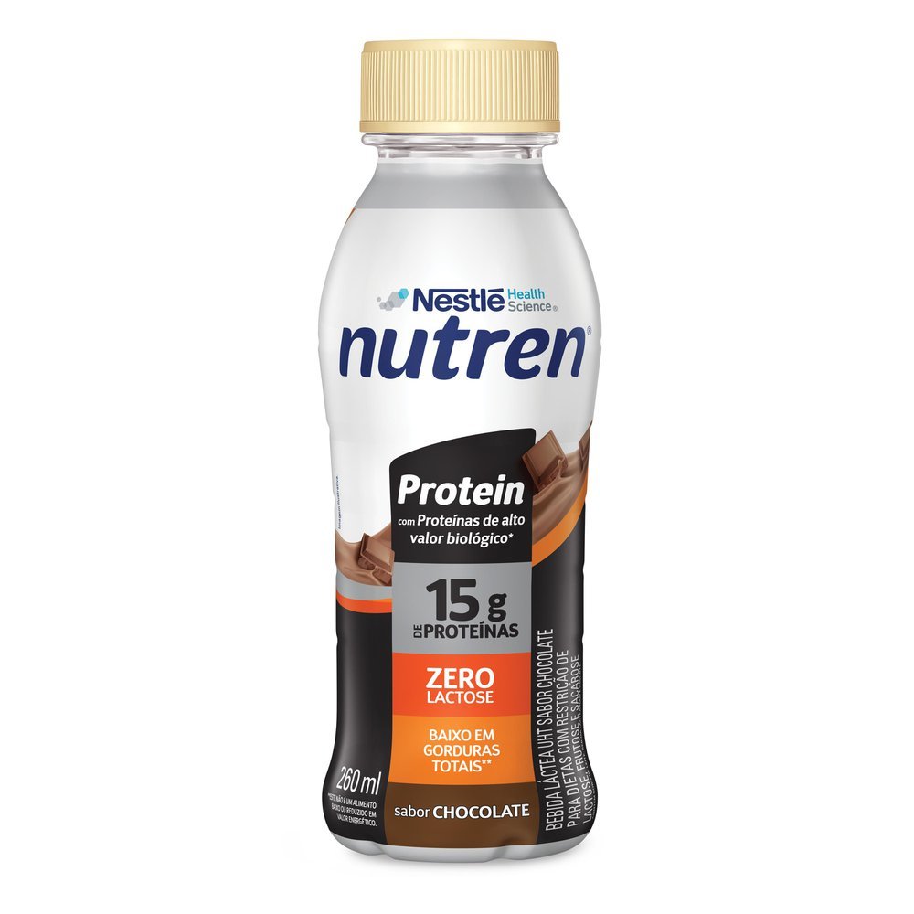 Bebida Láctea Nutren Protein com 15g de Proteínas Sabor Chocolate 260ml em Oferta na Shopee