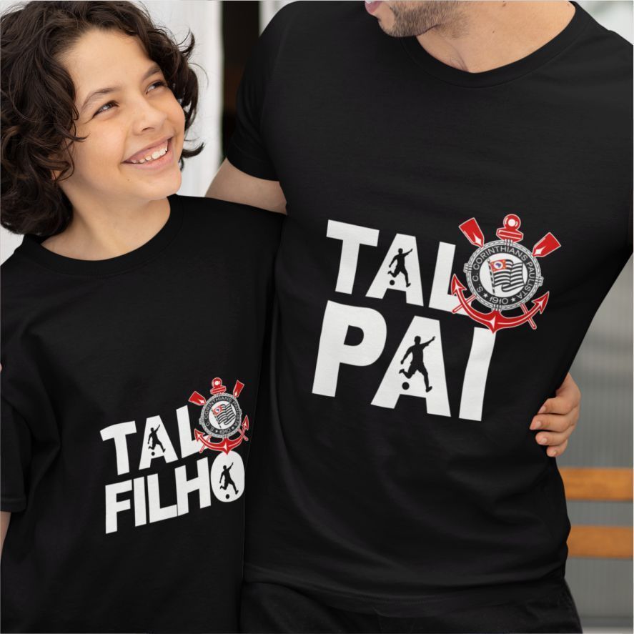 KIT- TAL PAI, TAL FILHO(A). PRETO OU BRANCO, SEU TIME, JOGO, TORCEDOR. TAL MÃE, TAL FILHO(A)