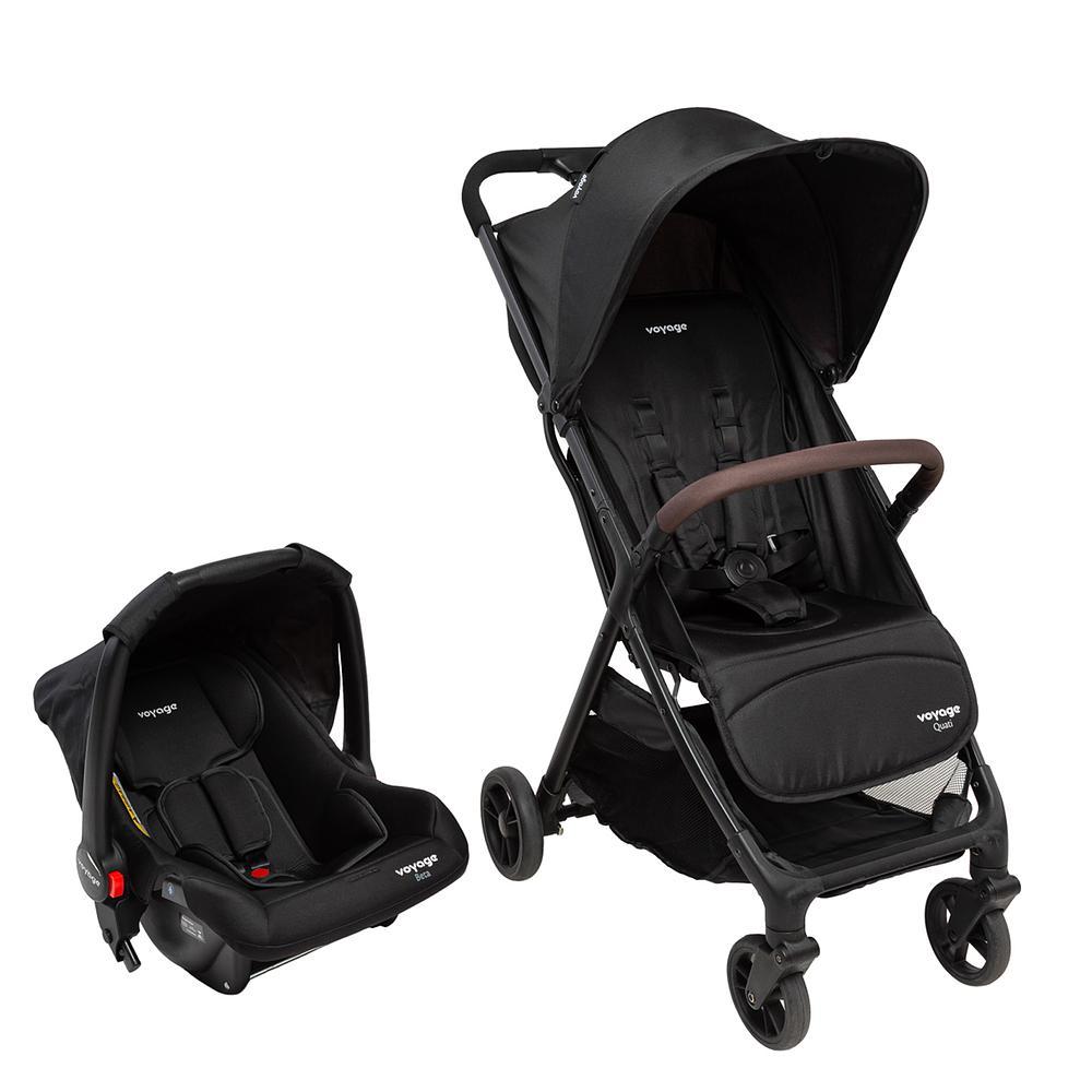 Carrinho de Bebê Voyage Quati Travel System 0-22kg Preto Carrinho com Bebê Conforto