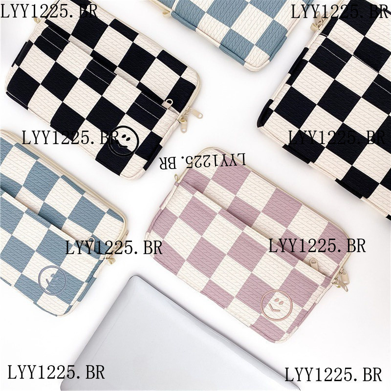 Bolsa Para Notebook Fashion Checkered Nylon 13 Polegadas 14 11 Mangas De Mesa Com Zíper IPad Macbook De Transporte À Pro
