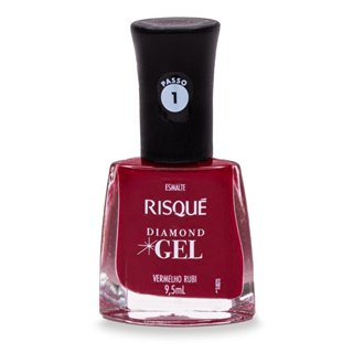 Esmalte Risqué Diamond Gel Vermelho Rubi 9,5ml em Oferta na Shopee