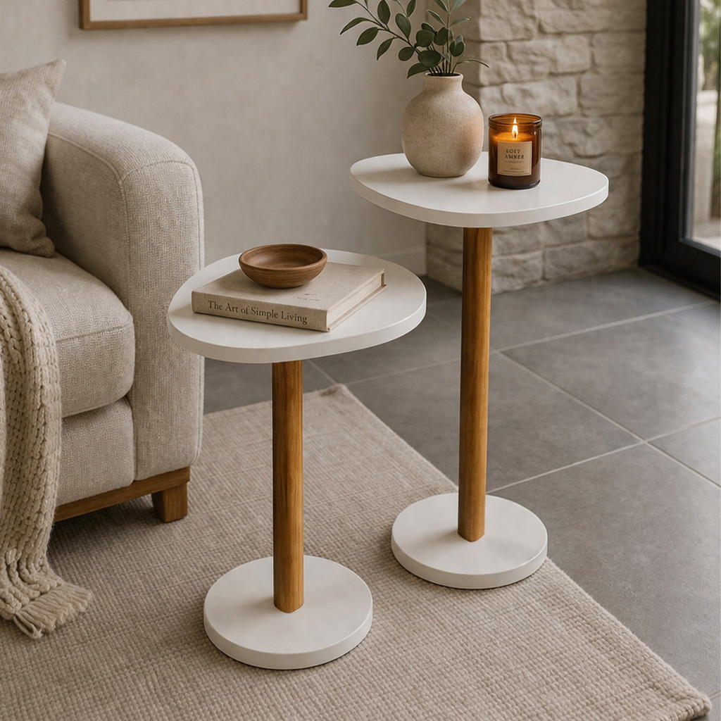 Mesas Laterais Orgânicas Minimalistas