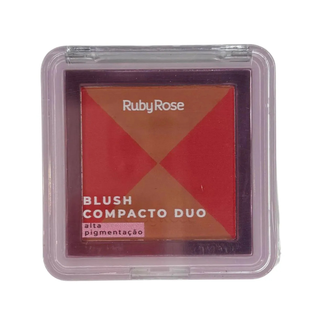 BLUSH COMPACTO DUO COR DB03 RUBY ROSE 