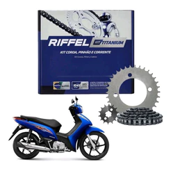 Kit Relação Biz 100 Até 2005 Todas Riffel Aço1045 Promoção