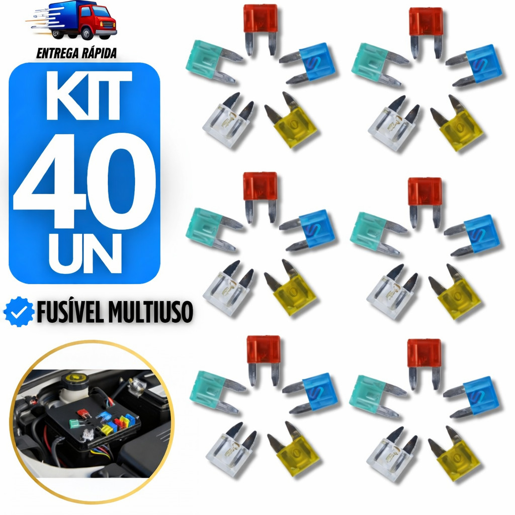 Jogo Fusível Automotivos Lâminas Modelo Mini pequeno 05a 10a 15a 20a 25a 30a Carros Motos Versátil Fusível top