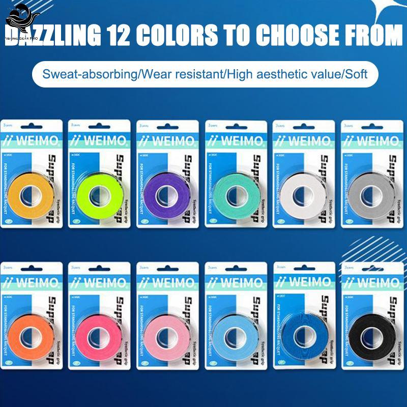 PFG 3 Pçs/Pa Badminton Mão Borracha Envoltório Em Torno Do Punho Com Anti-Deslizamento Sweatband Aperto Alça De Couro FG