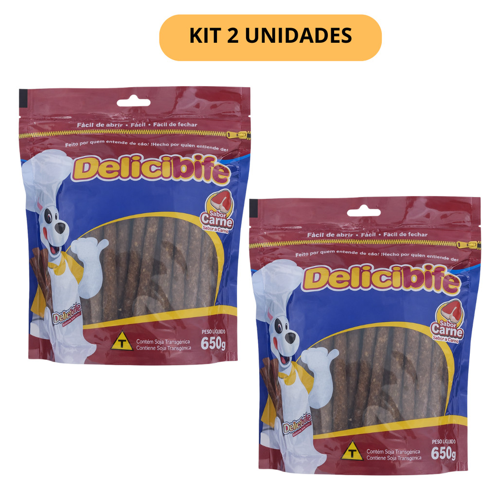 BIFINHO DELICIBIFE PALITO CARNE 650G - KIT 2