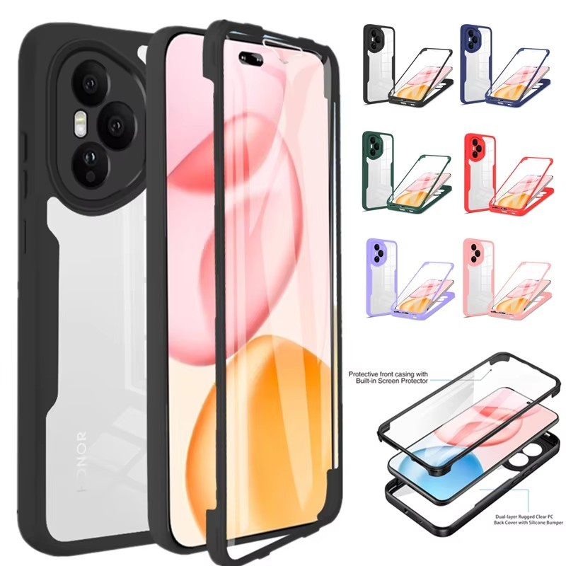 For Samsung Galaxy A07 A17 A06- A56 A15-A55 A14- A54 A13 - A53 A12 A22 A32 A52 A72 360 Full Body Front+Back Clear Case