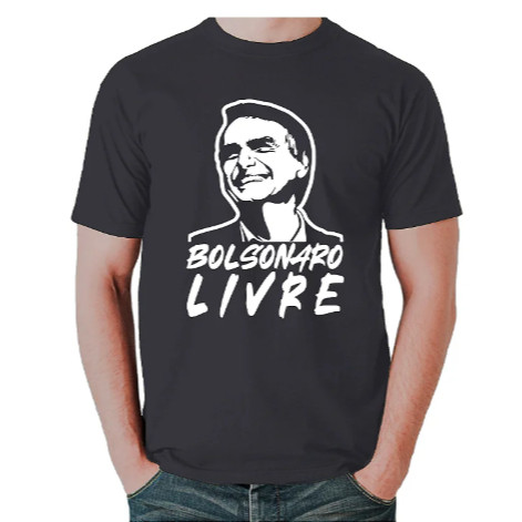 Camiseta Bolsonaro Livre Masculina Estampa Política Dry Fit Confortável Alta Qualidade