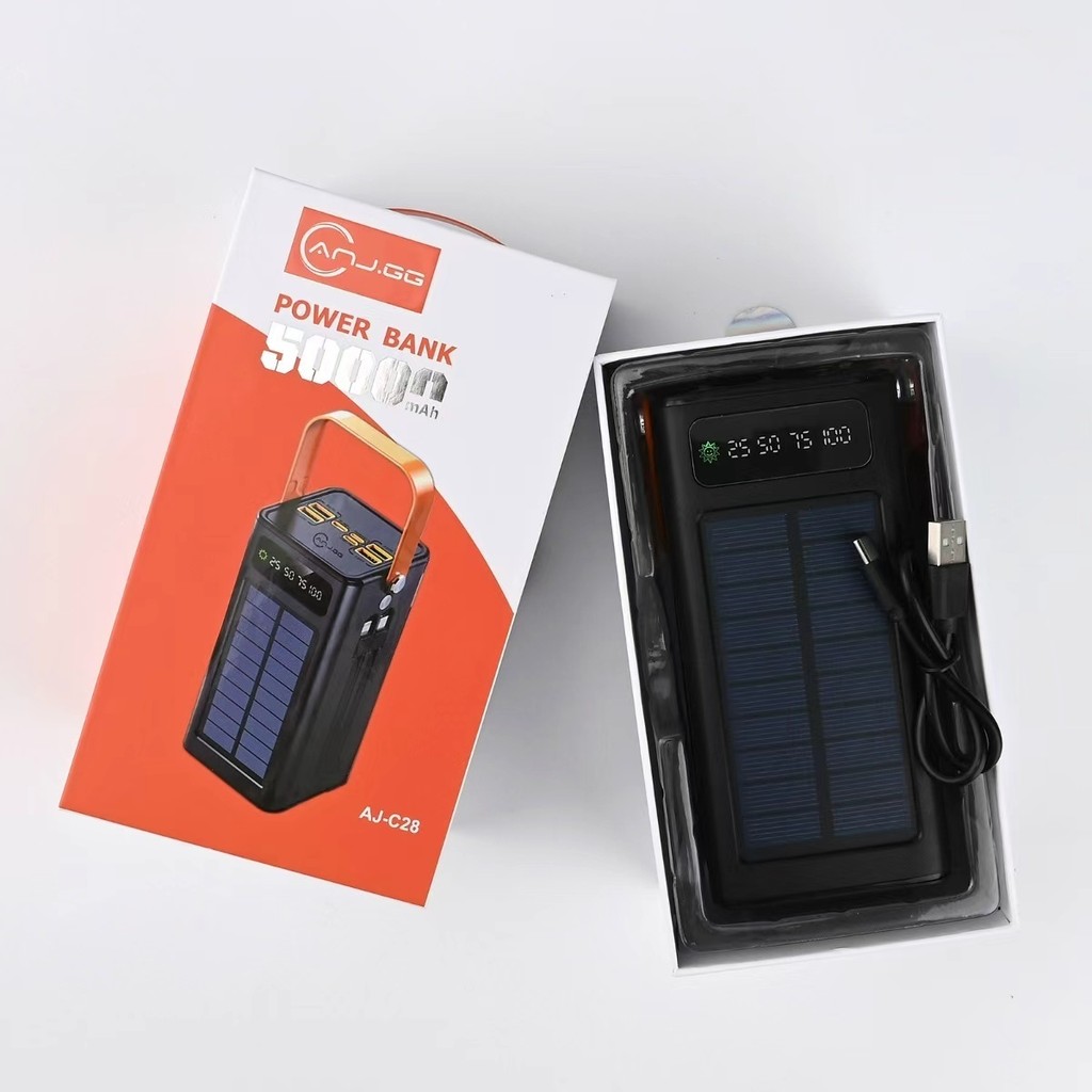 Power Bank Solar 50000mAh Carregador Portátil Grande Capacidade USB com Cabo Universal — foto 4