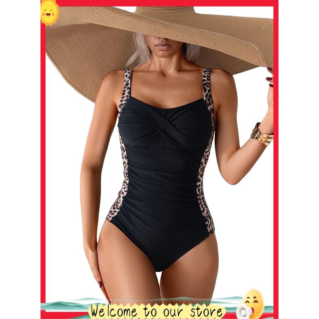 sassoon1 Maiô Feminino Franzido Com Controle De Barriga Plana Frente Única Ajustável Elegante Monokini Esportivo