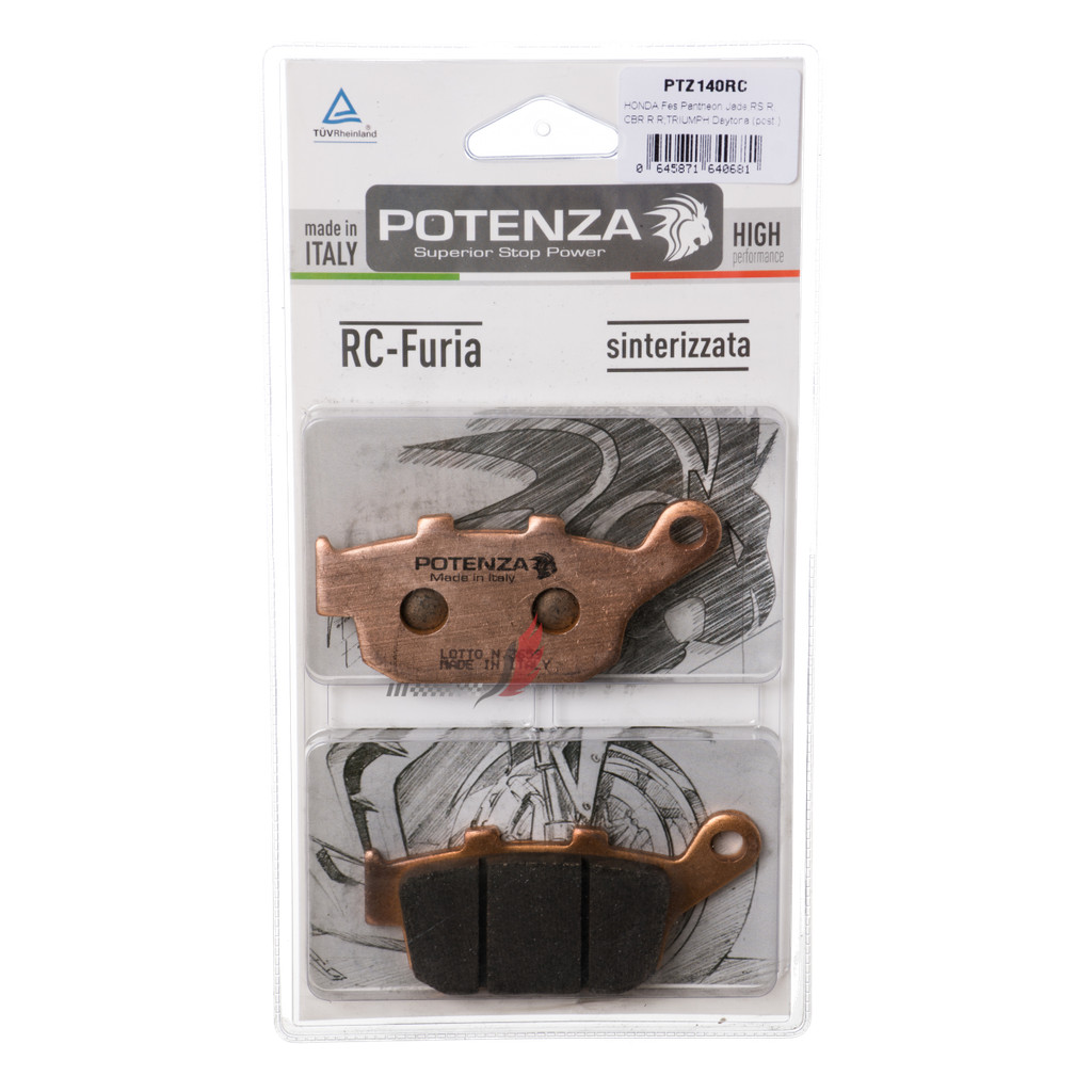 Pastilha Potenza Sinterizada PTZ140RC Traseira CB500 NC750X Z800 Z900 Tiger 800 XJ6 Hornet