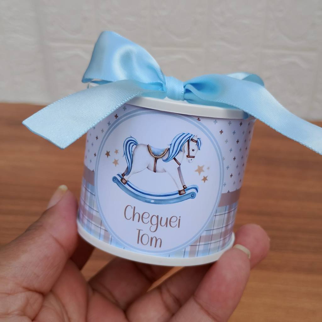 Kit Tubolata Personalizada 5x6 * Lembrancinhas CAVALINHO BALANÇO -Chá de Bebe - Aniversário - Maternidade - Comemorações