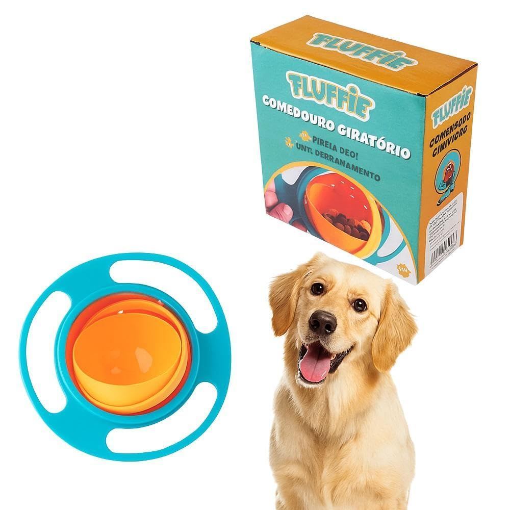 Genérico Comedouro Pet Giratório para Cães e Gatos, Plástico, Alimentador Inteligente, Verde