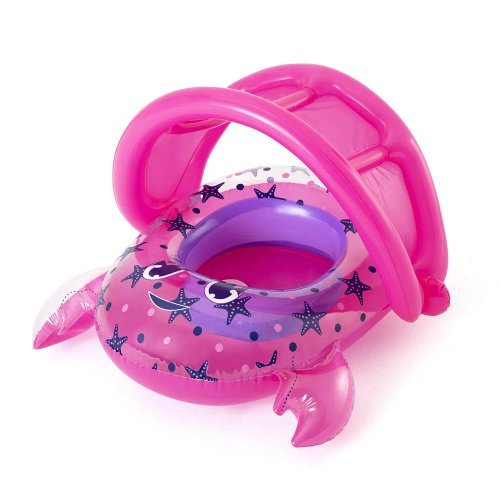 Bota Infantil Caranguejo Rosa Conforto Proteção Banho Piscina Diversão Infantil