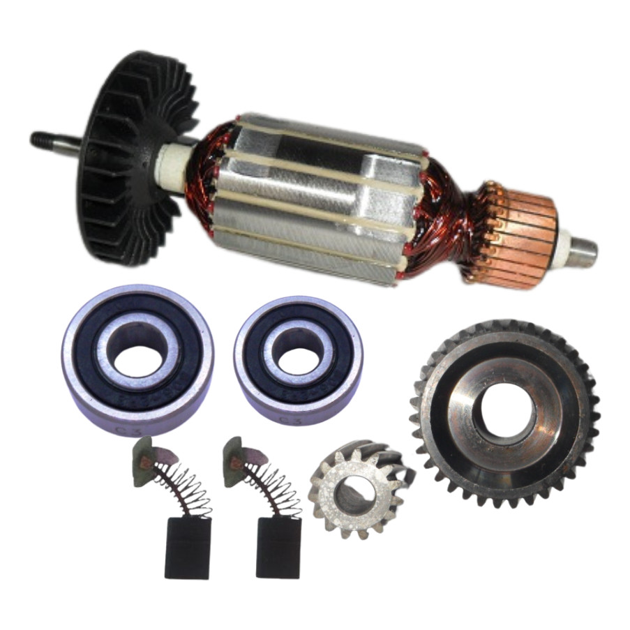 MT410 4100NH3 MCC400 Maktec Makita Induzido 220V Engrenagem Pinhão Rolamentos Escova Carvão