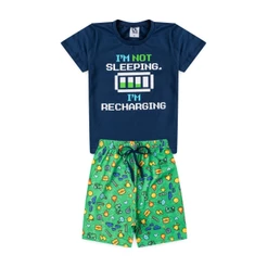 Pijama Infantil Masculino Recarregando