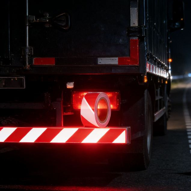 Fita reflexiva de pára-choque de caminhão de 2.4 m * 10 cm Fita reflexiva de aviso de segurança externa autoadesiva à pr