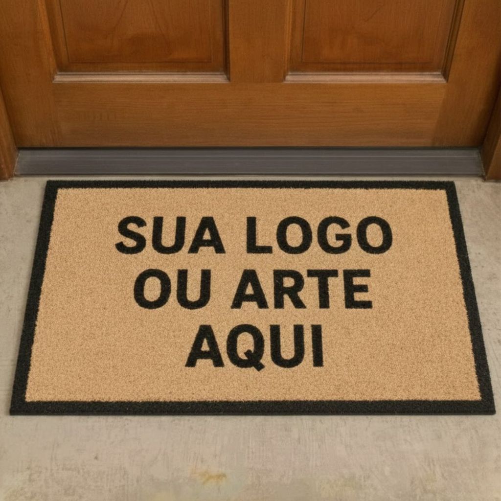 Tapete de Entrada Capacho Personalizado 60x40 Empresa Comércio Loja Casa