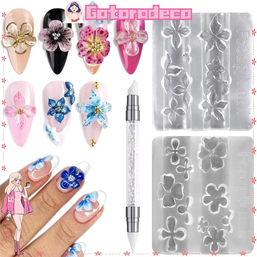 Molde De Flores De Hibisco GOTORADECO Hawaii , 3 Unidades/Conjunto Modelo De Escultura Para Unhas , Moldes UV em Oferta na Shopee