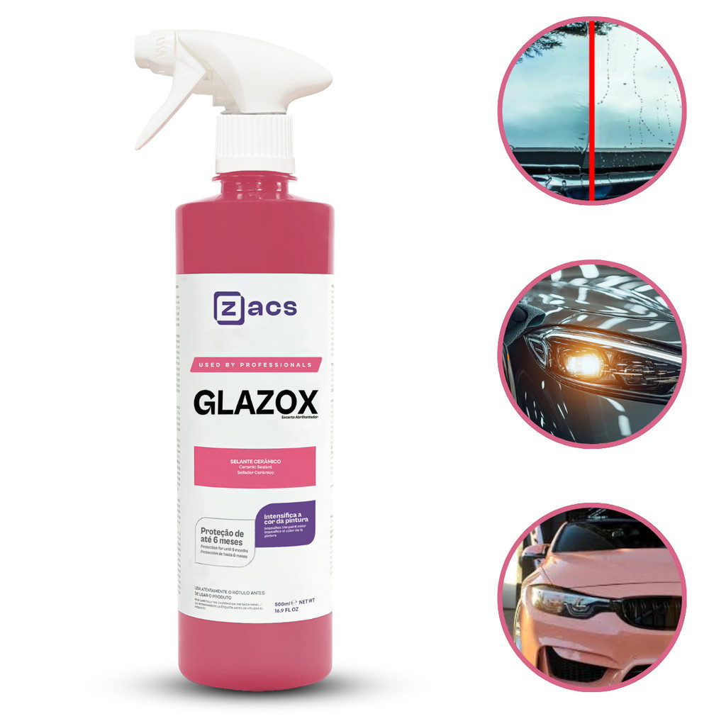 Glazox Selante Cerâmico Coating Brilho Proteção 500ml Zacs em Oferta na Shopee
