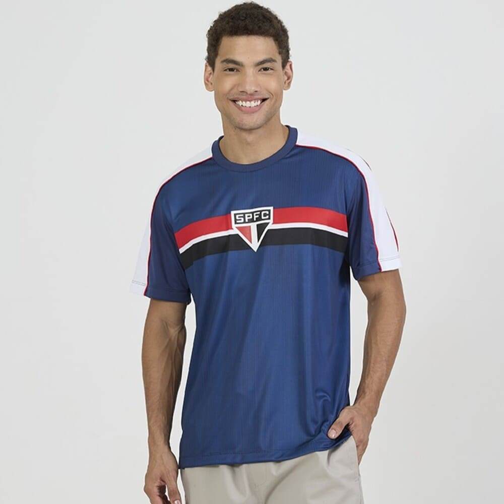 Camiseta São Paulo Desejo Azul Marinho em Oferta na Shopee