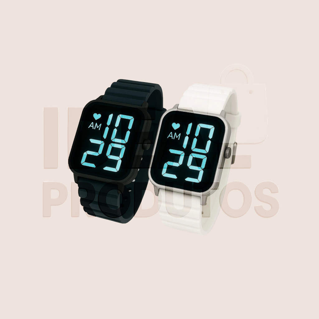 Relógios Led Á Prova D'agua Unissex Esporte Masculino e Feminino