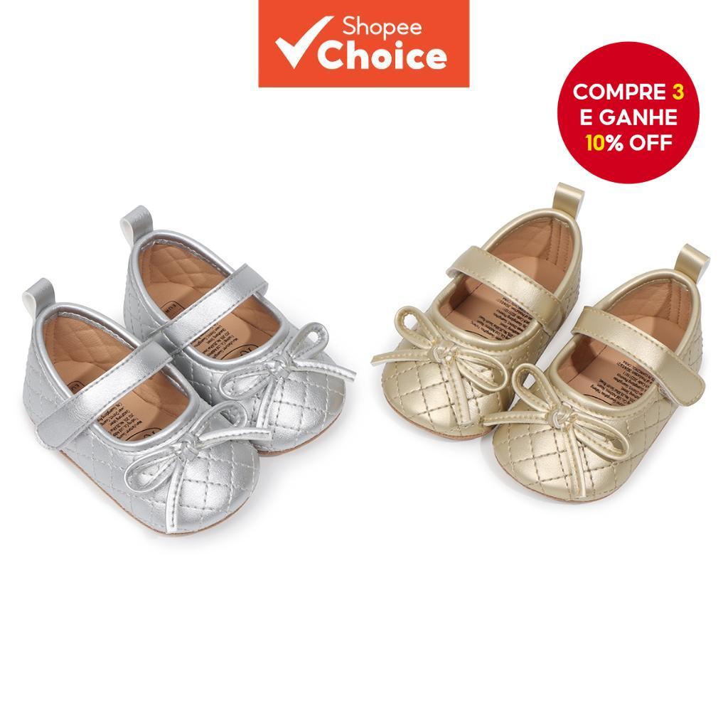 Sapatos De Caminhada Com Sola Macia Para Bebês Meninas De 0 A 18 Meses , Princesa Salto Antiderrapante Primeiros Passos em Oferta na Shopee
