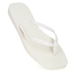Chinelo Brizza Arezzo Bico Quadrado Off White - Feminino