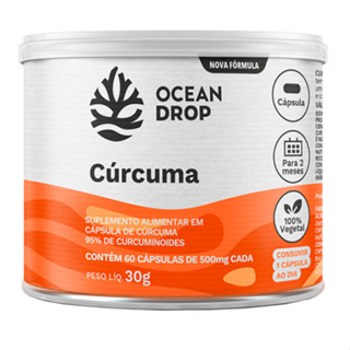 Cúrcuma 500mg Ocean Drop 60 cPAS em Oferta na Shopee