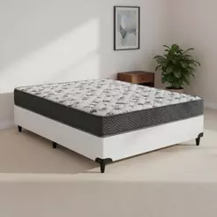 Cama Box e Colchão Iso 100 D33 - Viúva (128x188)- Ortobom