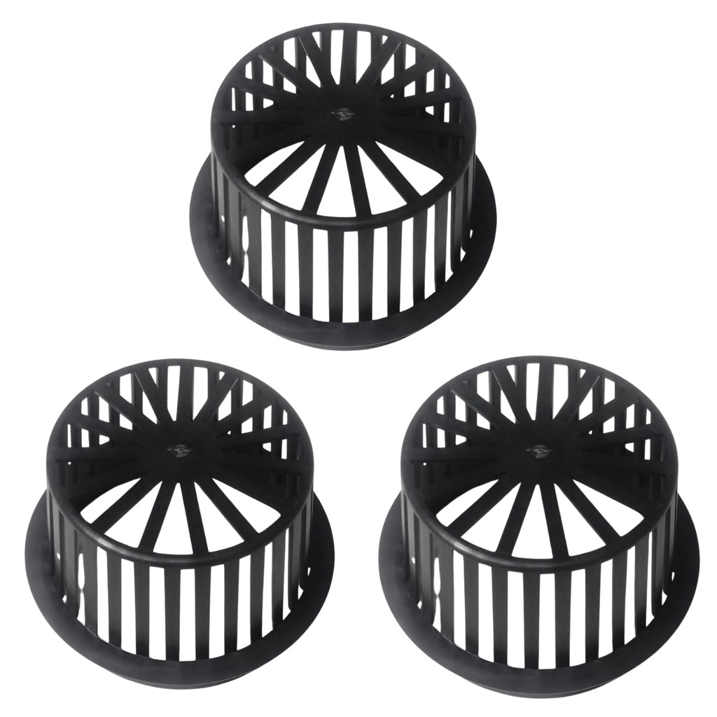 Kit 3 Ralo Abacaxi Plástico Anti Folhas Para Calha e Tubo 150 Mm