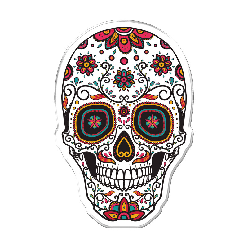 Adesivo Decorativo em relevo fácil aplicação CAVEIRA MEXICANA