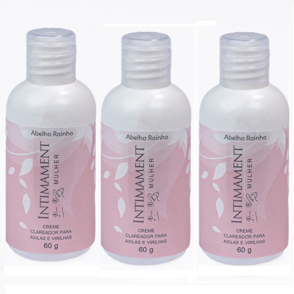 Kit 3 Creme Clareador Para Axilas e Virilhas Intimament Mulher Abelha Rainha
