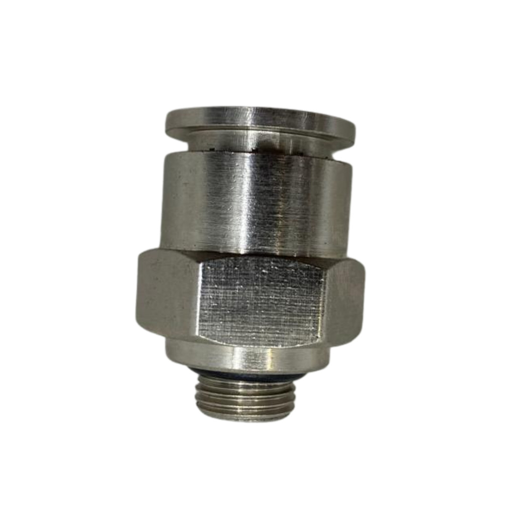 Conexão Reta Metálica Engate Tubo 6mm Rosca 1/8 Bsp Pneumática Latão