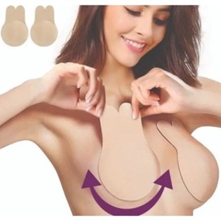 Sutiã Adesivo Mágico Efeito Silicone Levanta Seio Tapa Peito Reutilizável Invisível Orelha de Coelho--GUI ANA em Oferta na Shopee