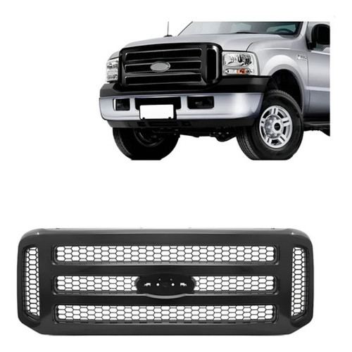Grade Radiador Para Ford F250 2006 A 2011 Preta P/ Pintura