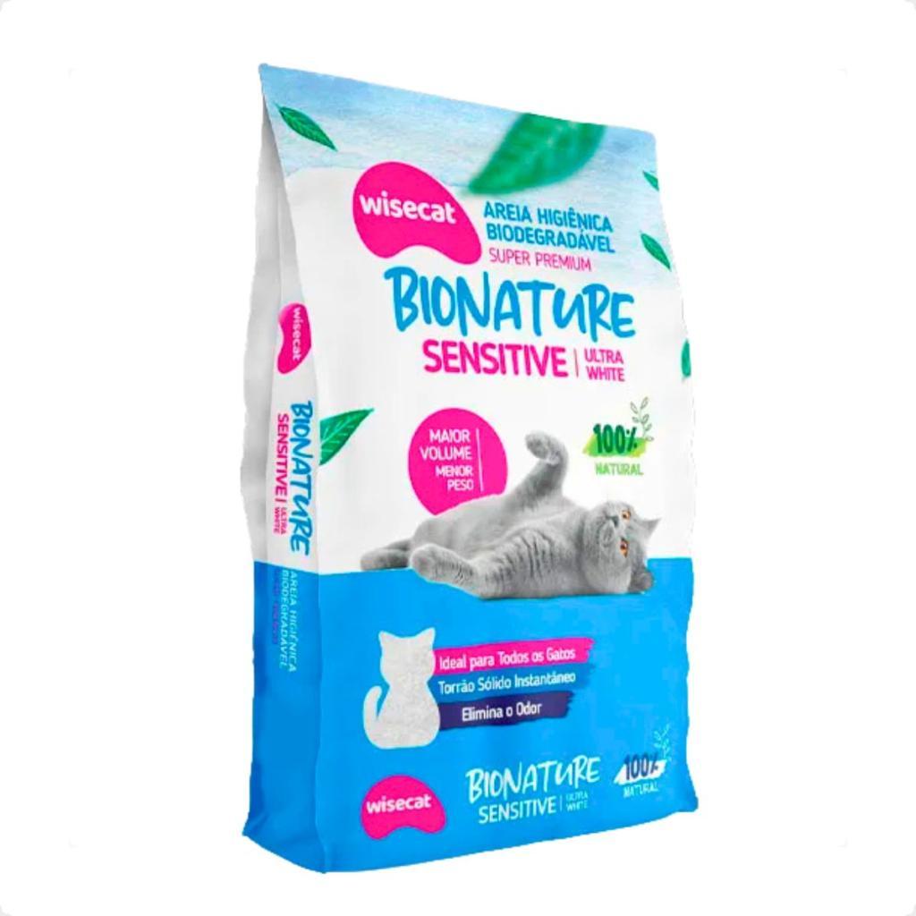 Areia Gato Wisecat Bionature Fina 2kg - Ultra Absorção, Sem Poeira e Torrão Firme em Oferta na Shopee