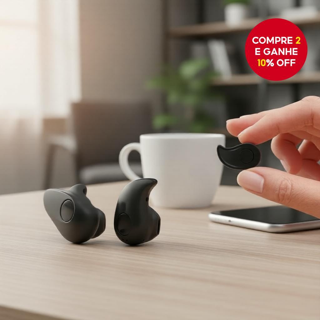 HQAi S530 Mini Fones de Ouvido Sem Fio com Microfone Embutido Fone Bluetooth para Celulares