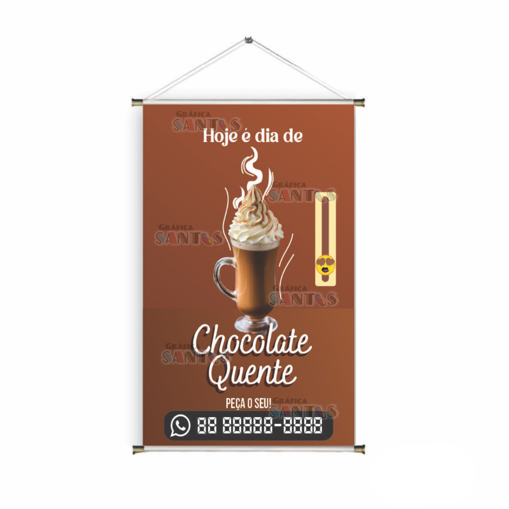 Banner pronto, tema: (CHOCOLATE QUENTE) BA 548 (obs. NÃO HÁ POSSIBILIDADE DE MUDANÇA NA ARTE)