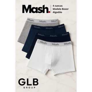 **OFERTA** Kit 4 Cuecas Boxer Mash Masculina Algodão Box Colorida Original ** em Oferta na Shopee