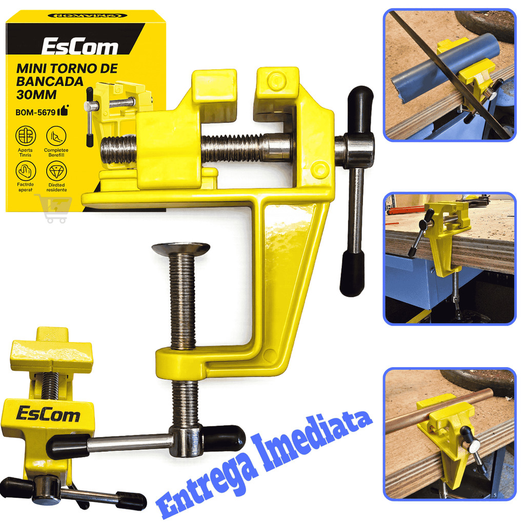 Mini Torno De Bancada 30mm Morsa Manual Ferramenta Fixação Precisão