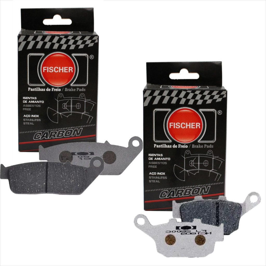 Kit Pastilha Dianteira Traseira Fischer Honda CB 500X CB 500F NC 750X NC 700 FJ2110 FJ2600