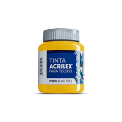 Tinta para tecido fosca Amarelo Ouro 250ml 505 Acrilex