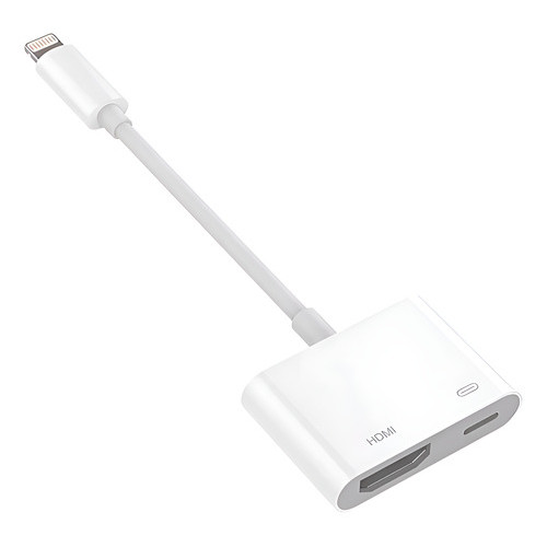 Adaptador Hdmi Para Iphone 5/6/7/ 8 X /11/ 12 Ipad Lightning Branco lt-846p