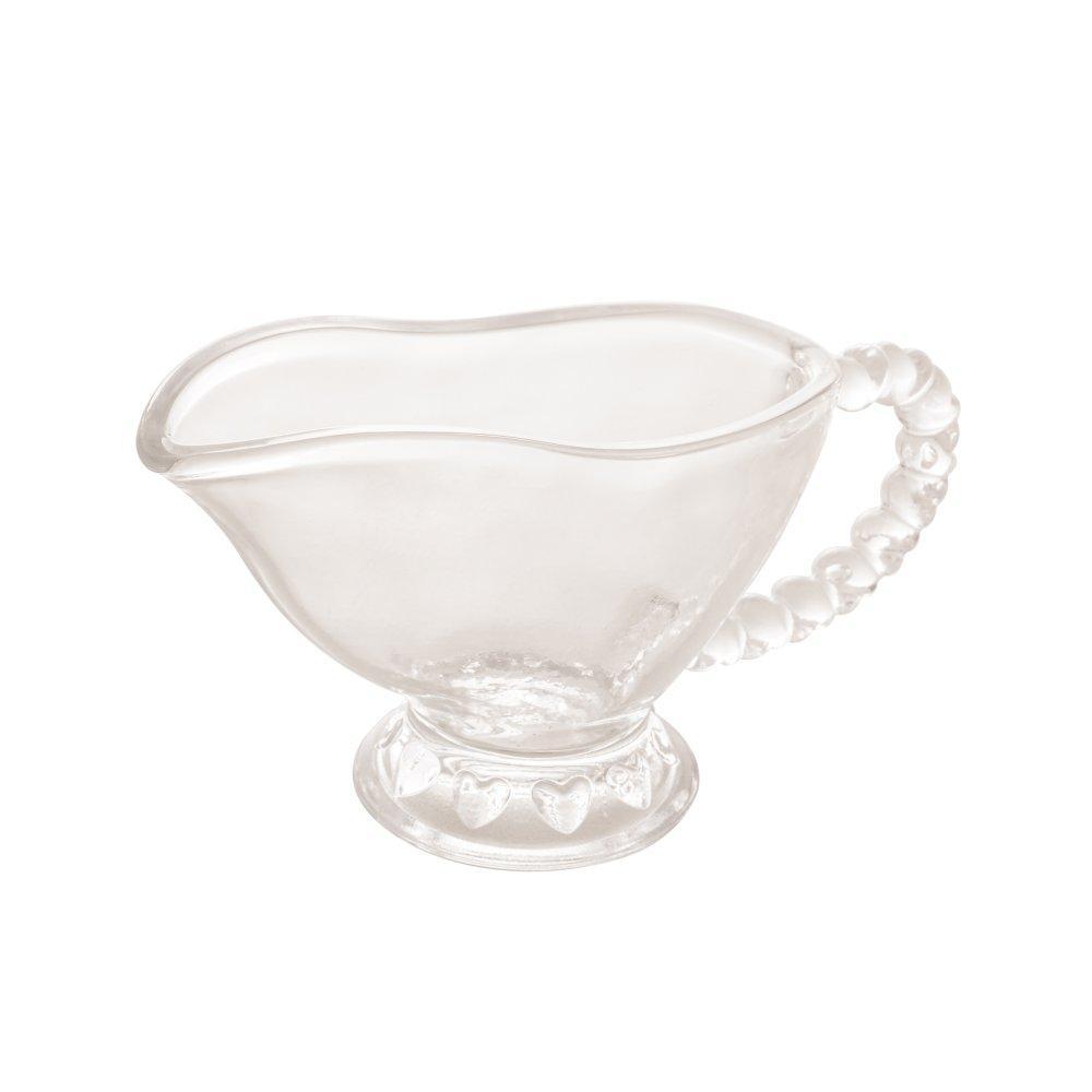 Molheira de Cristal Coração 15,5cm Lyor para Molhos Azeite Vinagre Caldas Condimentos Mesa Posta Servir Elegante Prática